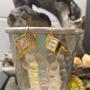 Nolan Miller Vintage CZ leverback Earrings